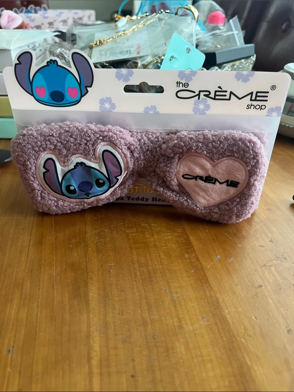 The Crème Shop Kids Plush Pink Stitch Eye Mask